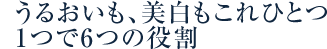 うるおいも、美白もこれひとつ。1つで6つの役割